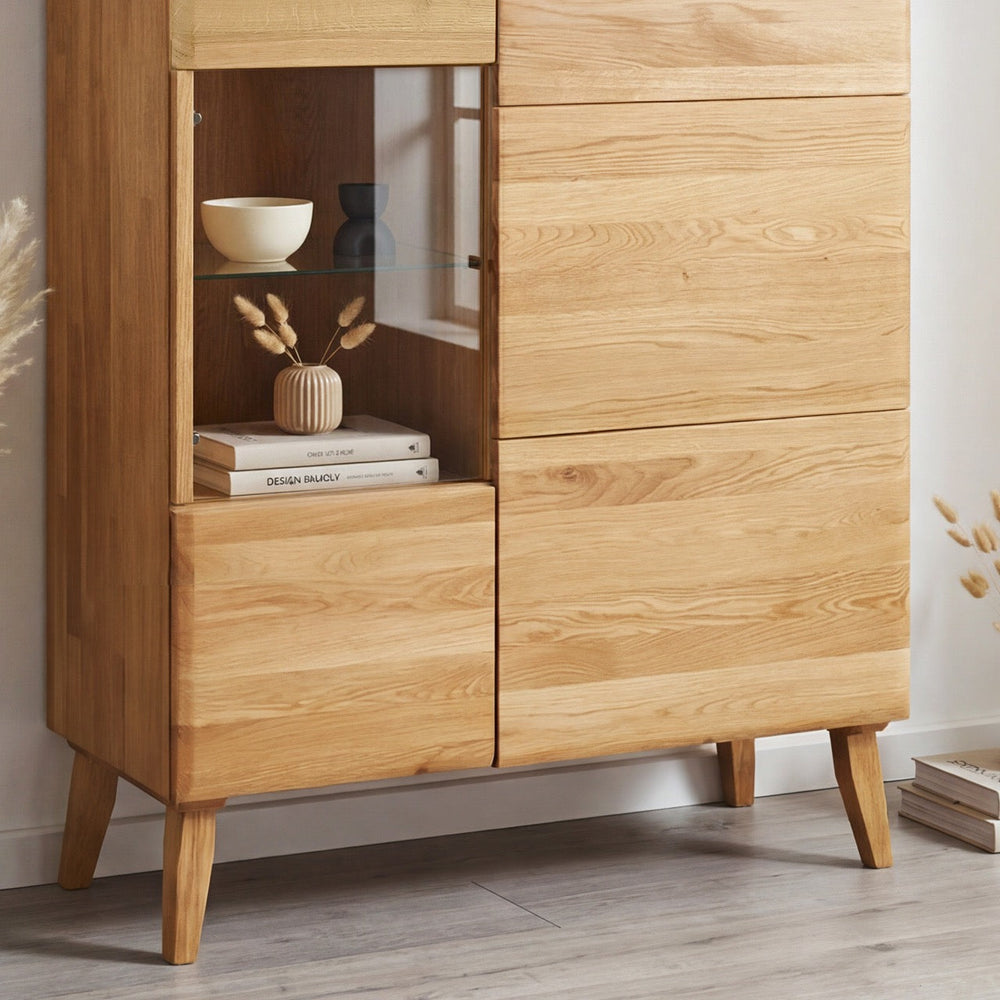 Vitrine aus massiver Eiche Milan 3 | NordicStory
