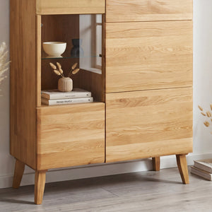 Vitrine aus massiver Eiche Milan 3 | NordicStory