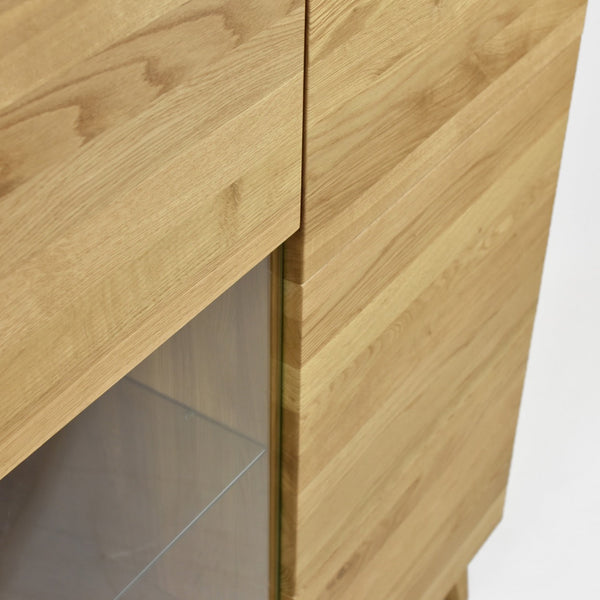 Vitrine aus massiver Eiche Milan 3 | NordicStory
