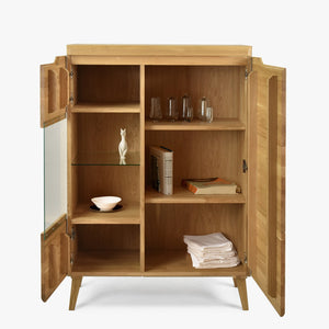 Vitrine aus massiver Eiche Milan 3 | NordicStory