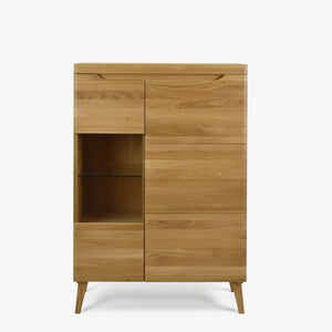 Vitrine aus massiver Eiche Milan 3 | NordicStory