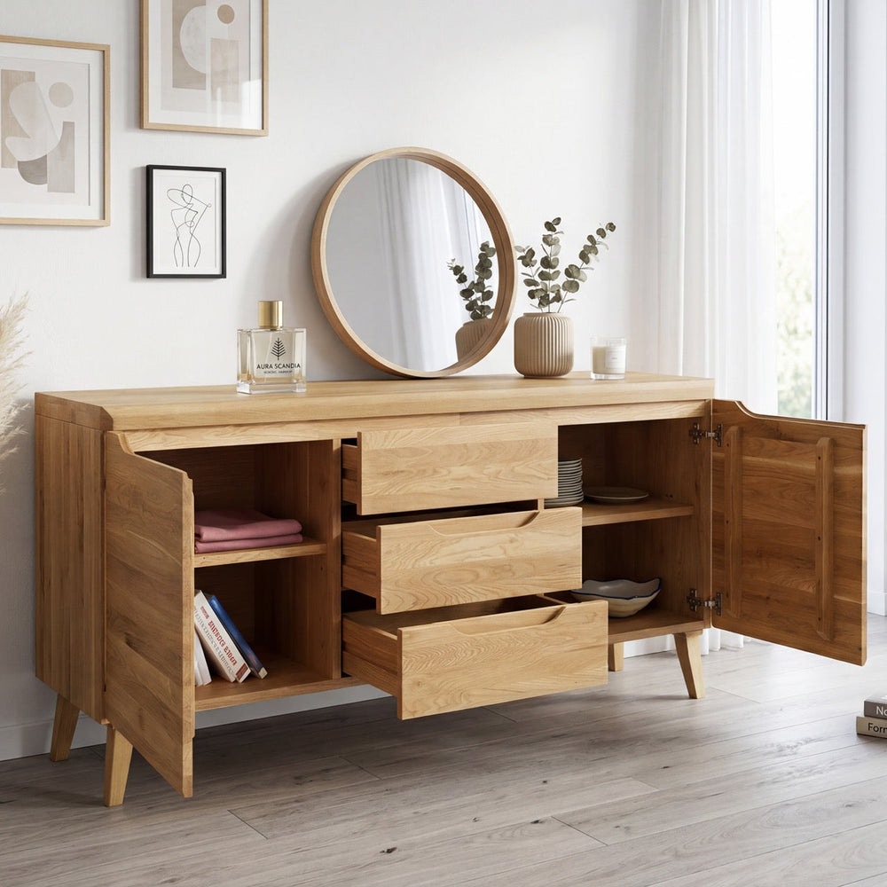 Sideboard aus massiver Eiche Milan 3 | NordicStory