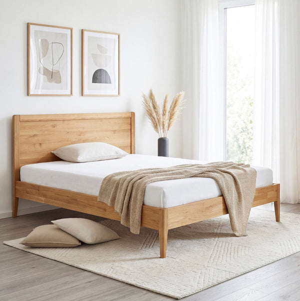 Bett aus massiver Eiche Milan | NordicStory