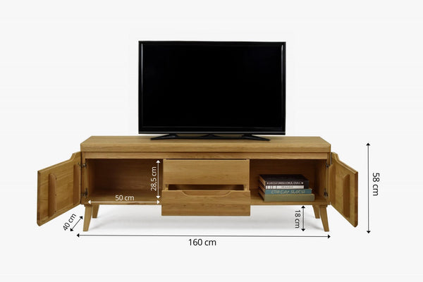 TV-Lowboard aus massiver Eiche Milan 1 | NordicStory