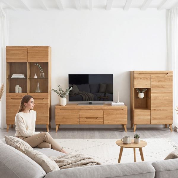 TV-Lowboard aus massiver Eiche Milan 1 | NordicStory