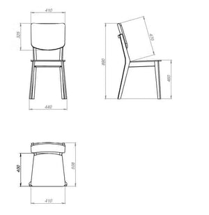 Set aus 2 oder 4 Esszimmerstühlen aus massiver Eiche Talin, gepolstert | VESKOR