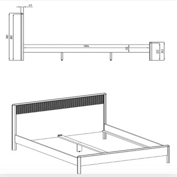 Oxford Eiche Massivholz Doppelbett