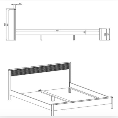 Oxford Eiche Massivholz Doppelbett