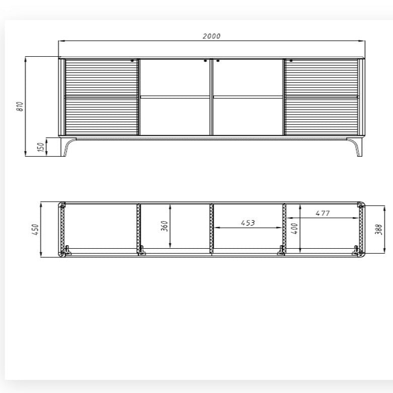 NordicStory Sideboard Kommode in Eiche massiv Eiche Oxford 4