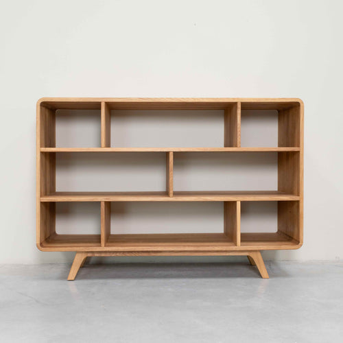 Massivholz-Bücherregal Geneva 1, 130 x 45 x 89 cm, NordicStory