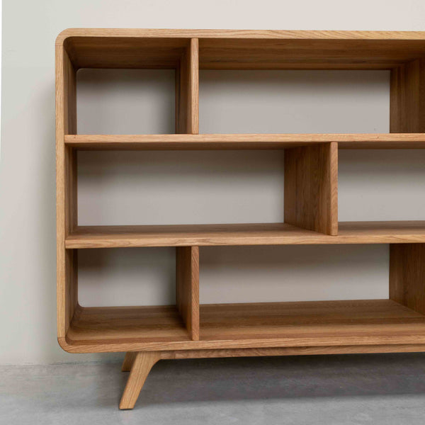 Massivholz-Bücherregal Geneva 1, 130 x 45 x 89 cm, NordicStory