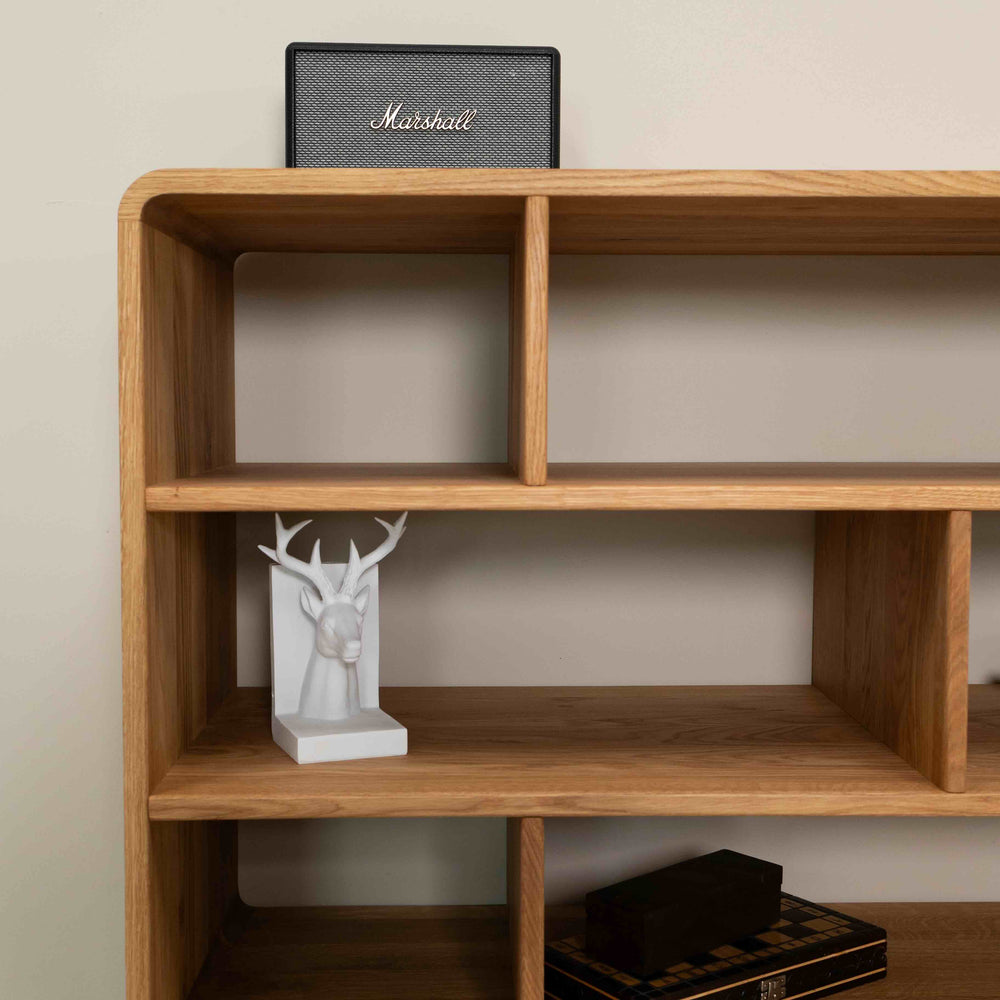 Massivholz-Bücherregal Geneva 1, 130 x 45 x 89 cm, NordicStory