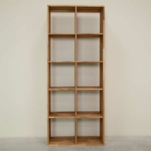 Eiche massiv Bücherregal Regal 10, 76 x 35 x 187 cm | NordicStory