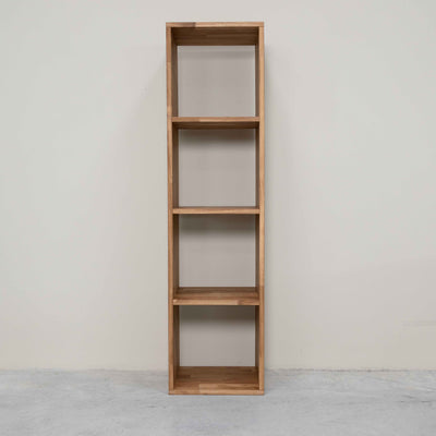 Bücherregal Regal 4, Bücherregal Eiche massiv, 39 x 35 x 150 cm, NordicStory