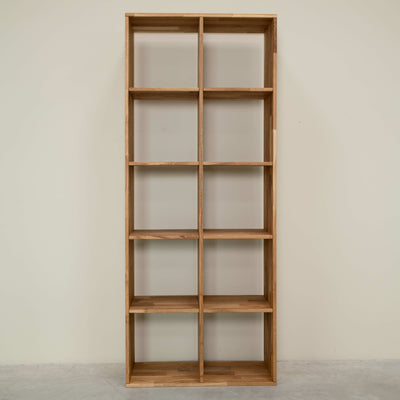 Eiche massiv Bücherregal Regal 10, 76 x 35 x 187 cm | NordicStory