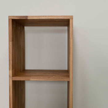 Bücherregal Regal 4, Bücherregal Eiche massiv, 39 x 35 x 150 cm, NordicStory