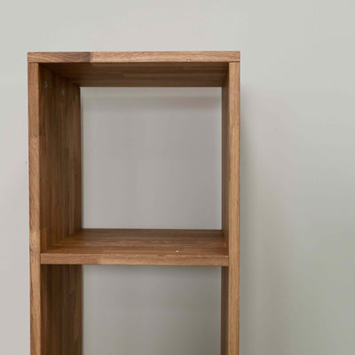 Bücherregal Regal 4, Bücherregal Eiche massiv, 39 x 35 x 150 cm, NordicStory