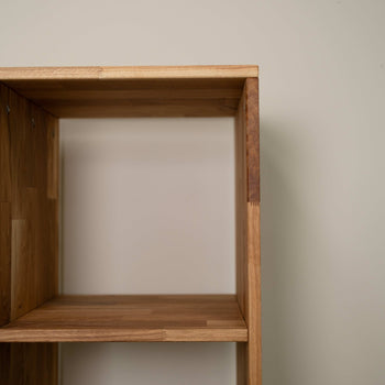 Eiche massiv Bücherregal Regal 10, 76 x 35 x 187 cm | NordicStory