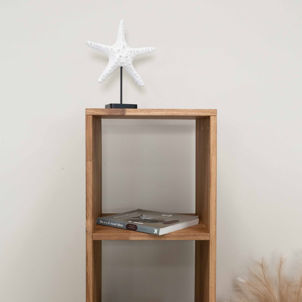 Bücherregal Regal 4, Bücherregal Eiche massiv, 39 x 35 x 150 cm, NordicStory