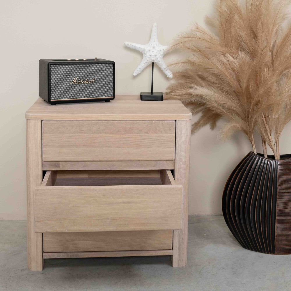 Elsa 30 Eiche Massivholz Couchtisch, 56,4 x 44 x 55 cm, NordicStory