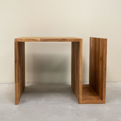 Beistelltisch Sofi aus massiver Eiche, 44 x 44 x 62 cm | NordicStory