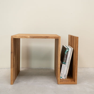 Beistelltisch Sofi aus massiver Eiche, 44 x 44 x 62 cm | NordicStory