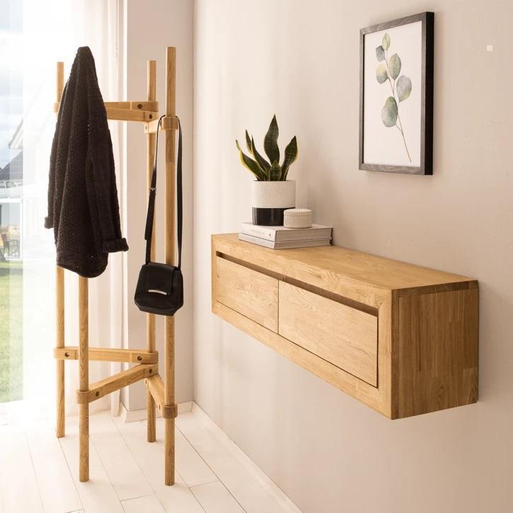 NordicStory schwebendes Sideboard Konsolentisch aus massiver Eiche 