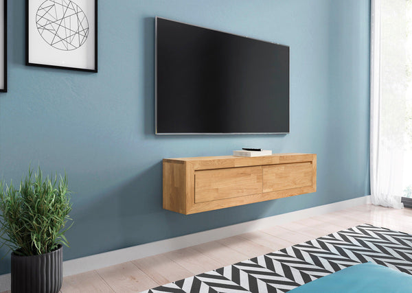 NordicStory schwebendes Sideboard Konsolentisch aus massiver Eiche 