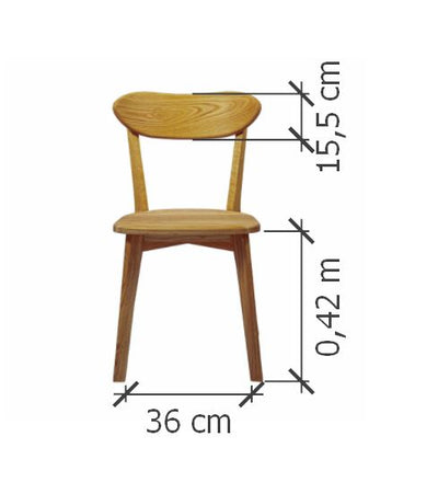NordicStory Massivholz-Tischset MINI 2 und zwei ISKU-Stühle
