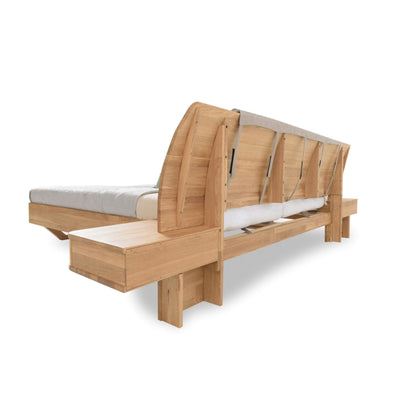 NordicStory "Alina" Bett aus massiver Eiche mit Kopfteil und 2 schwebenden Nachttischen10