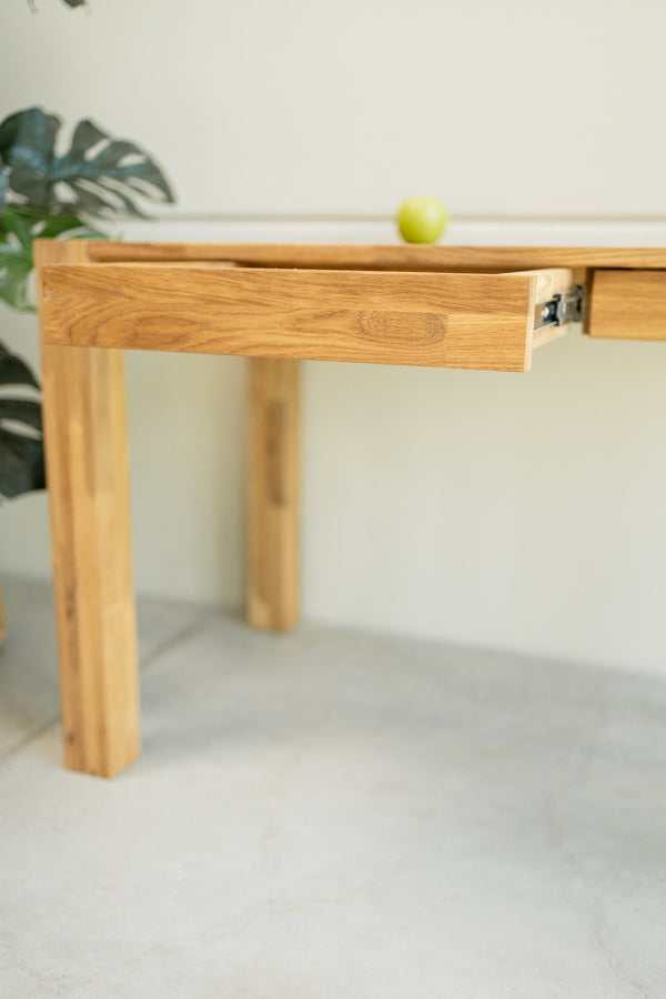 NordicStory Nachhaltiger Eichen-Massivholz-Schreibtisch rustikales Design 