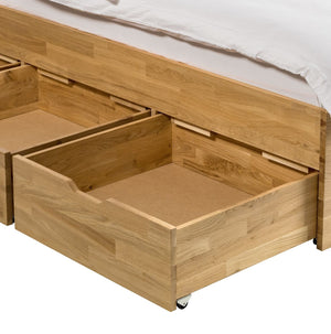 NordicStory Sofia 3 Bett aus massiver Eiche mit Stauraum