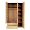 NordicStory Tron Kleiderschrank aus massiver Eiche, 135 x 55 x 220 cm.