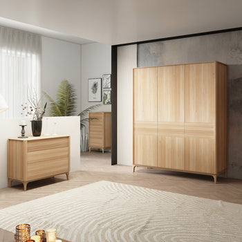 Kommode Oxford 3.1, 100x45x81 cm, Eiche massiv | NordicStory