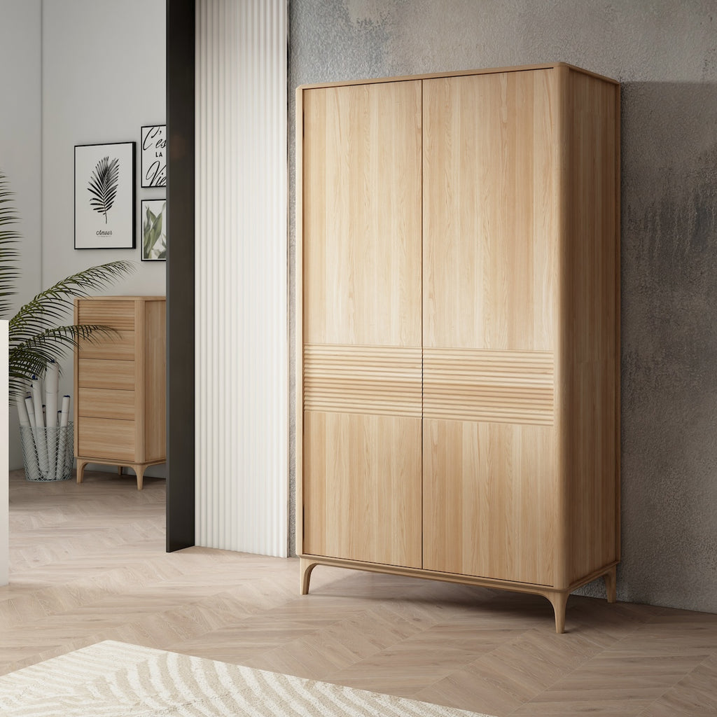 Eiche Massivholz Kleiderschrank Oxford 2 RobleStore NordicStory