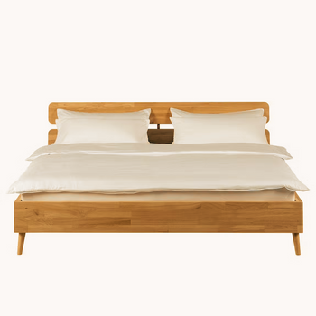 NordicStory Cma Massivholz-Doppelbett aus nachhaltiger massiver Eiche
