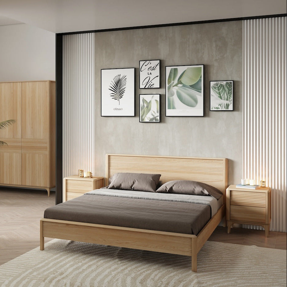 Oxford Eiche Massivholz Doppelbett 