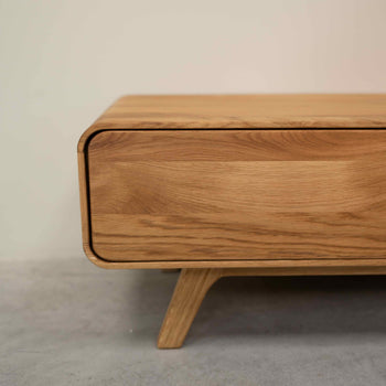 NordicStory Genf Eiche Massivholz Anrichte, 120 x 45 x 36,5 cm.