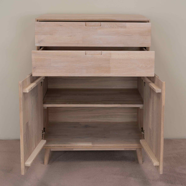 NordicStory Kommode Kommode aus massiver Eiche Escandi 2 Oak.Store