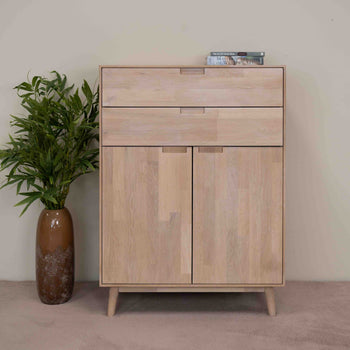 NordicStory Kommode Kommode aus massiver Eiche Escandi 2 Oak.Store
