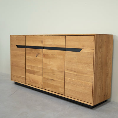 NordicStory Bremen Eiche Massivholz Anrichte, 180 x 42 x 90 cm.