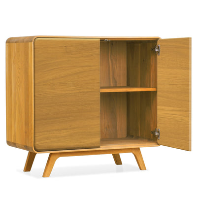 NordicStory Sideboard aus massiver Eiche Geneva 1, 90 x 45 x 86 cm.