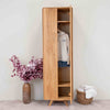 NordicStory Schrank mit 2 Türen aus massiver Eiche Genf, 60 x 45 x 200 cm.
