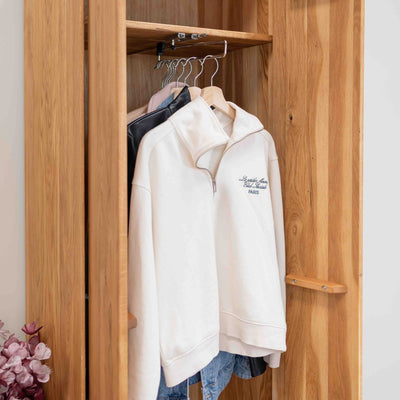 NordicStory Schrank mit 2 Türen aus massiver Eiche Genf, 60 x 45 x 200 cm.