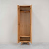 NordicStory Schrank mit 2 Türen aus massiver Eiche Genf, 60 x 45 x 200 cm.