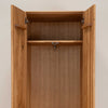 NordicStory Schrank mit 2 Türen aus massiver Eiche Genf, 60 x 45 x 200 cm.