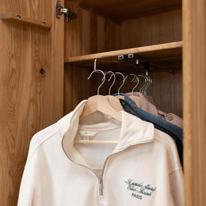 NordicStory Schrank mit 2 Türen aus massiver Eiche Genf, 60 x 45 x 200 cm.