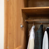 NordicStory Tron Kleiderschrank aus massiver Eiche, 135 x 55 x 220 cm.
