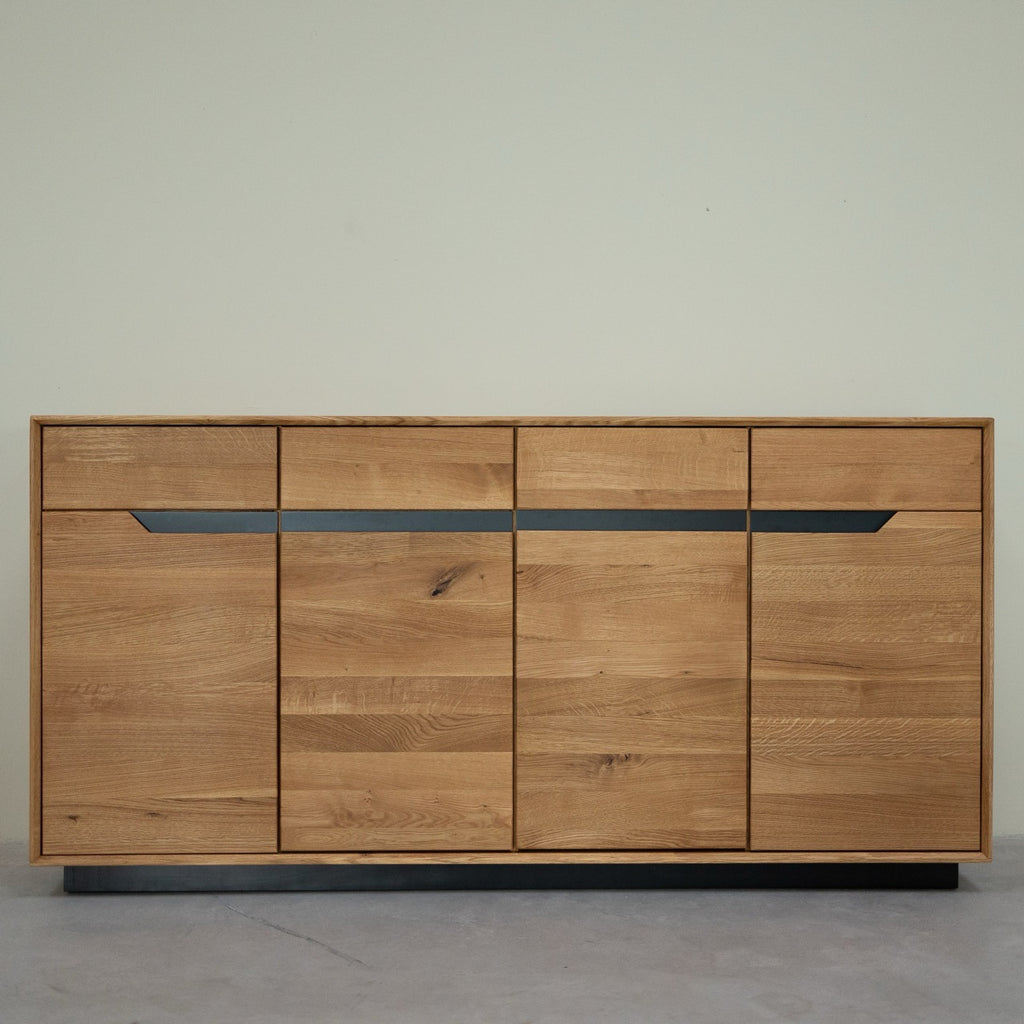 NordicStory Bremen Eiche Massivholz Anrichte, 180 x 42 x 90 cm.