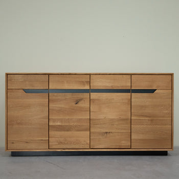 NordicStory Bremen Eiche Massivholz Anrichte, 180 x 42 x 90 cm.